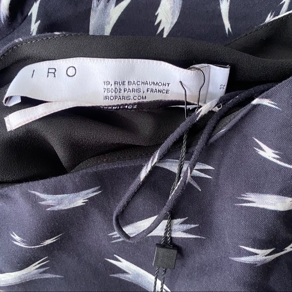 IRO Akubra One Shoulder Dress black white 32 nwt - Picture 9 of 9